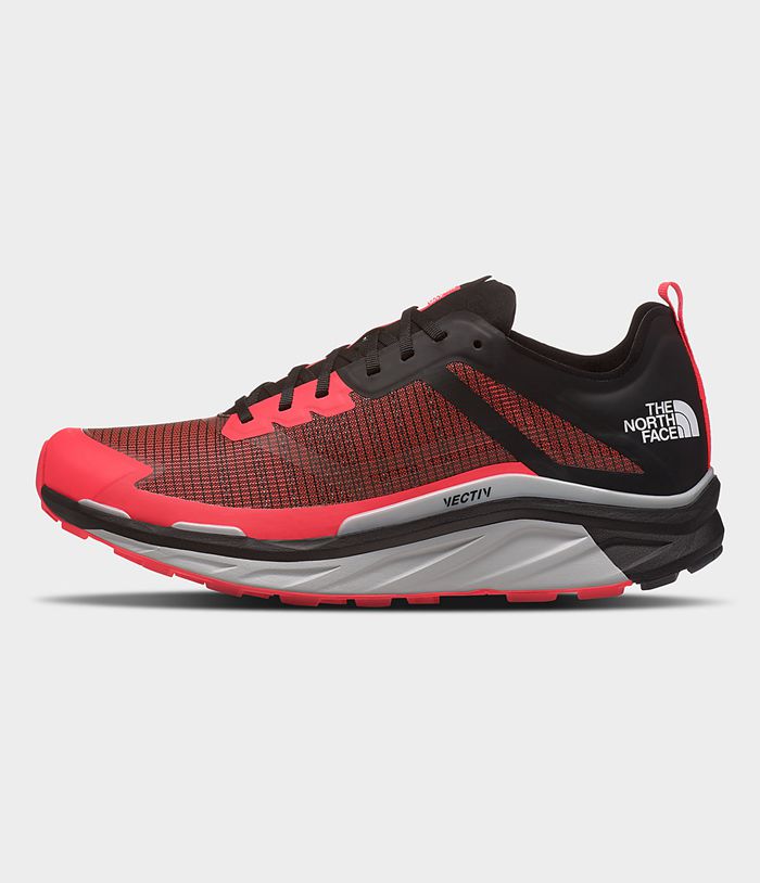 The North Face Mens Running Shoes VECTIV Infinite 265EQOZPK - Coral/Black